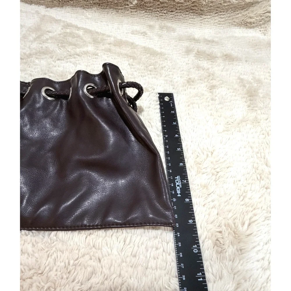 Y2K Whimsigoth 90s Vintage Retro Goth NWT Faux Leather Drawstring Shoulder Bag